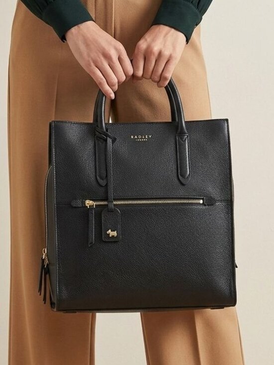 Radley London Arlington Court Ziptop Leather Backpack Black main image 12